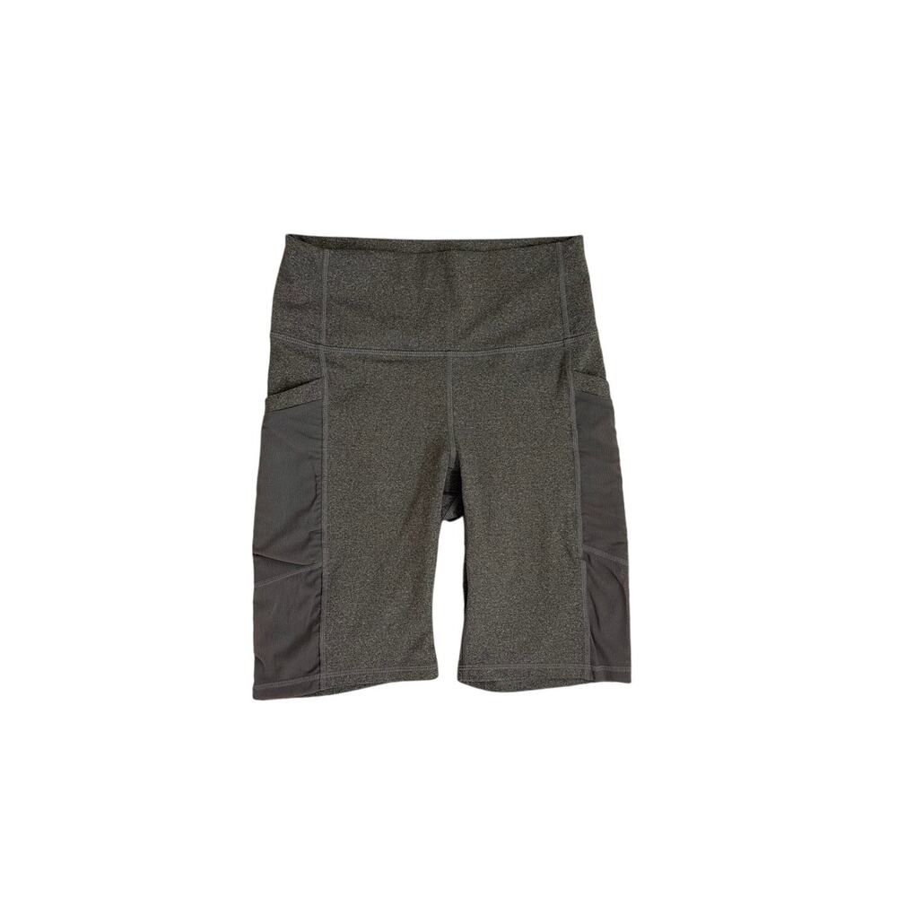 Fabletics Powerhold High Waist Athletic Gray Biker Gym Shorts Size XS
